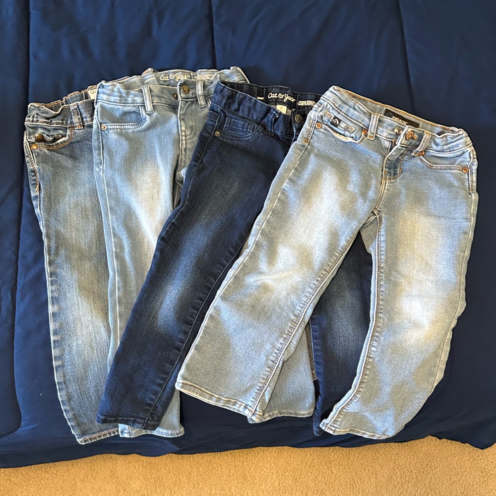 Toddler jeans/jeggings, size 4T, various brands